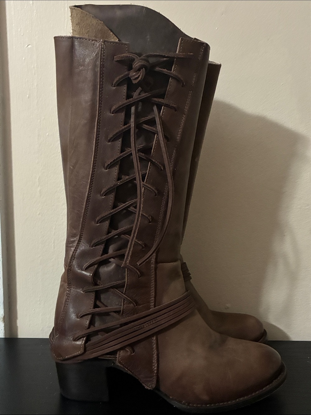 Freebird by Steven Coal Tall Lace-Up Boot Womens size 6